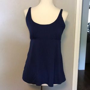 Fashionable dark blue tank top. Sz small.